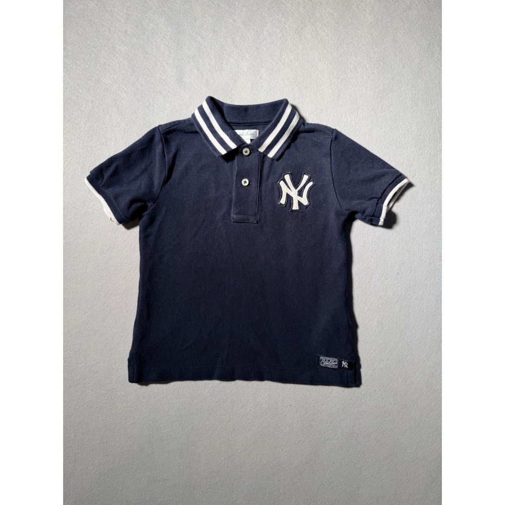 Ralph Lauren NY Yankees Polo Shirt Kids 24M Navy Blue MLB Collaboration - Picture 2 of 6